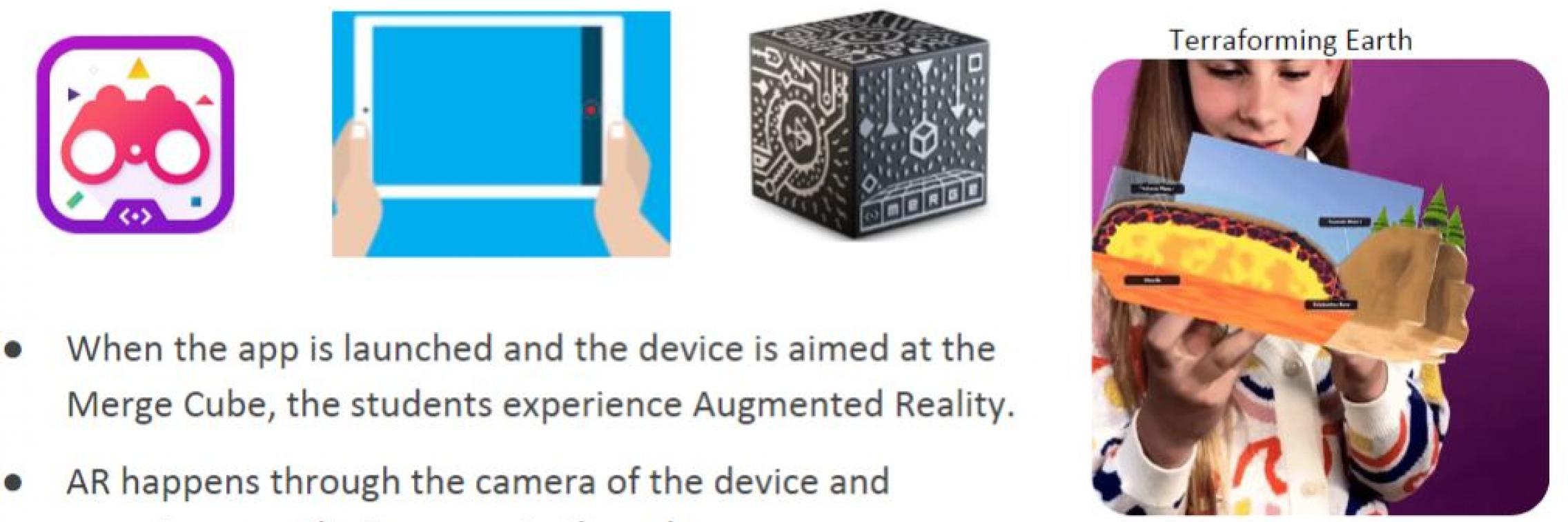 screen shot of slide how do merge cubes work