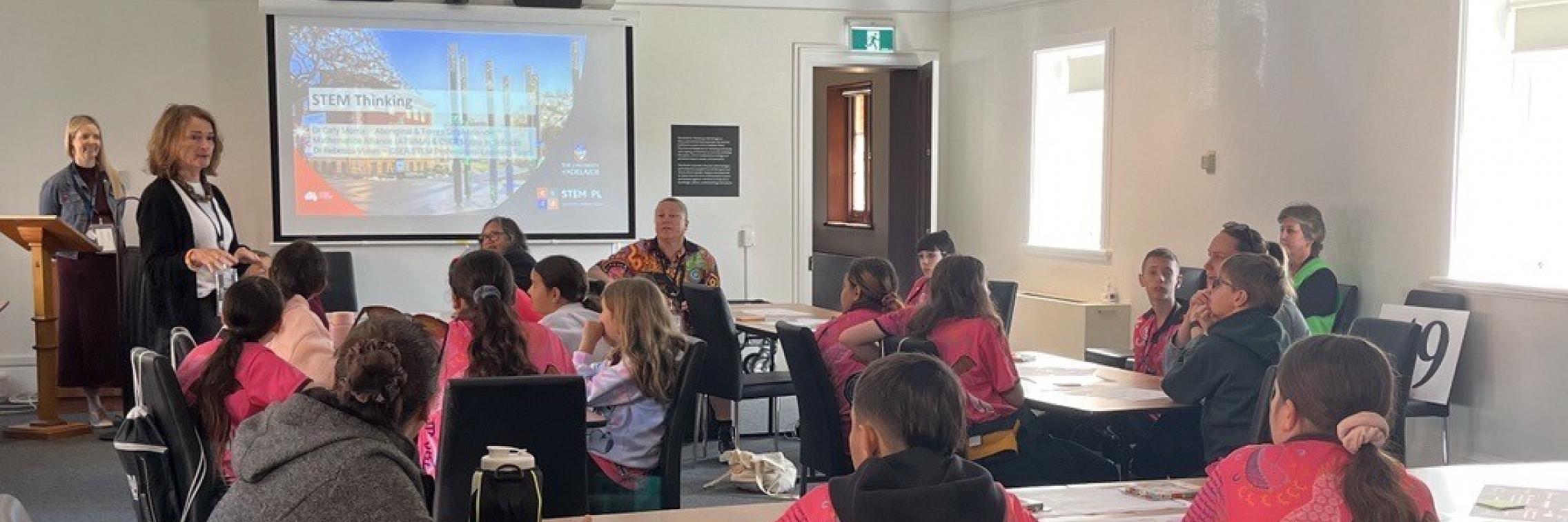 Caty and Beck at Aboriginal STEM Congress