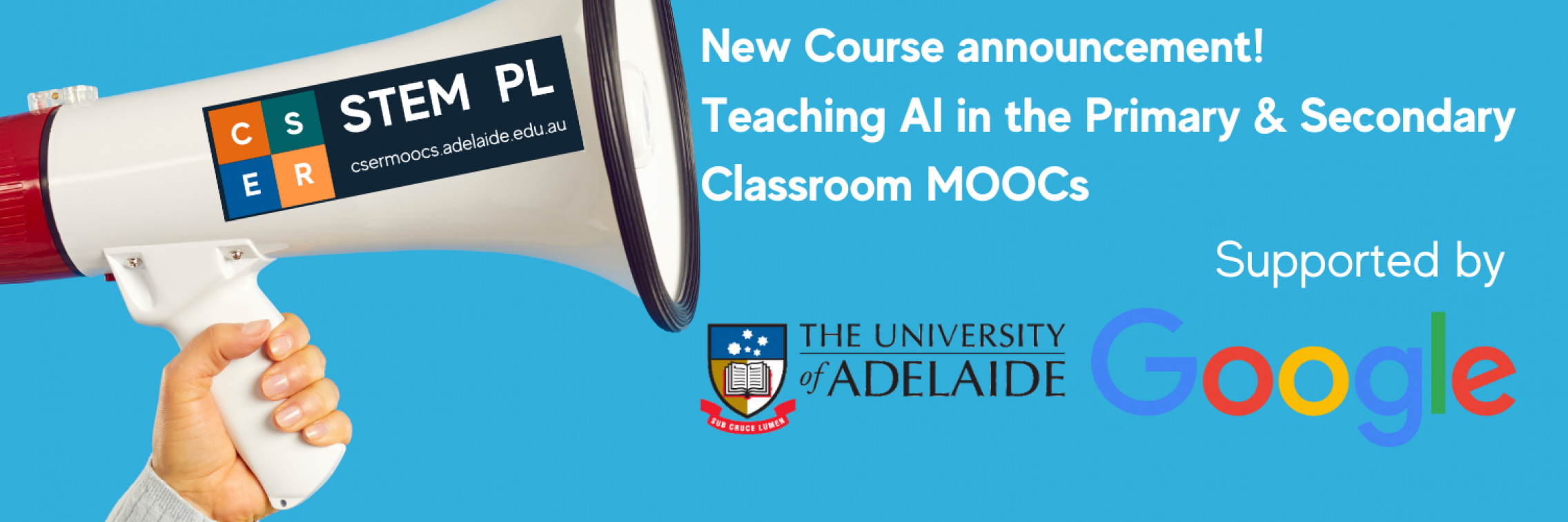 Speaker saying Teaching AI in the classroom new moocs