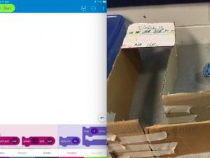 Sphero SPRK+ navigating a simple maze