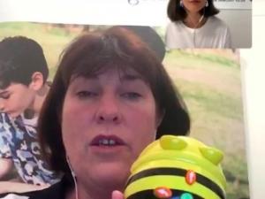Meredith presenting virtually