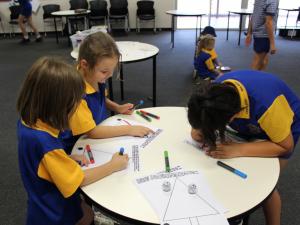 Mixed age groups working together