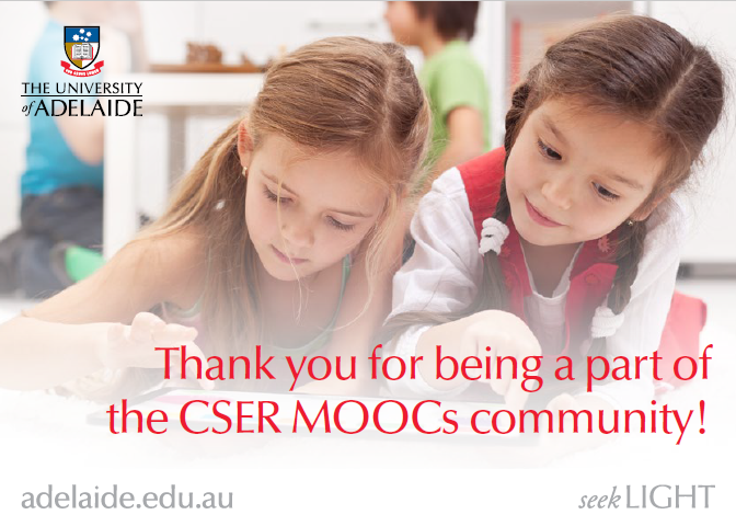 Thank you for being a part of the CSER community