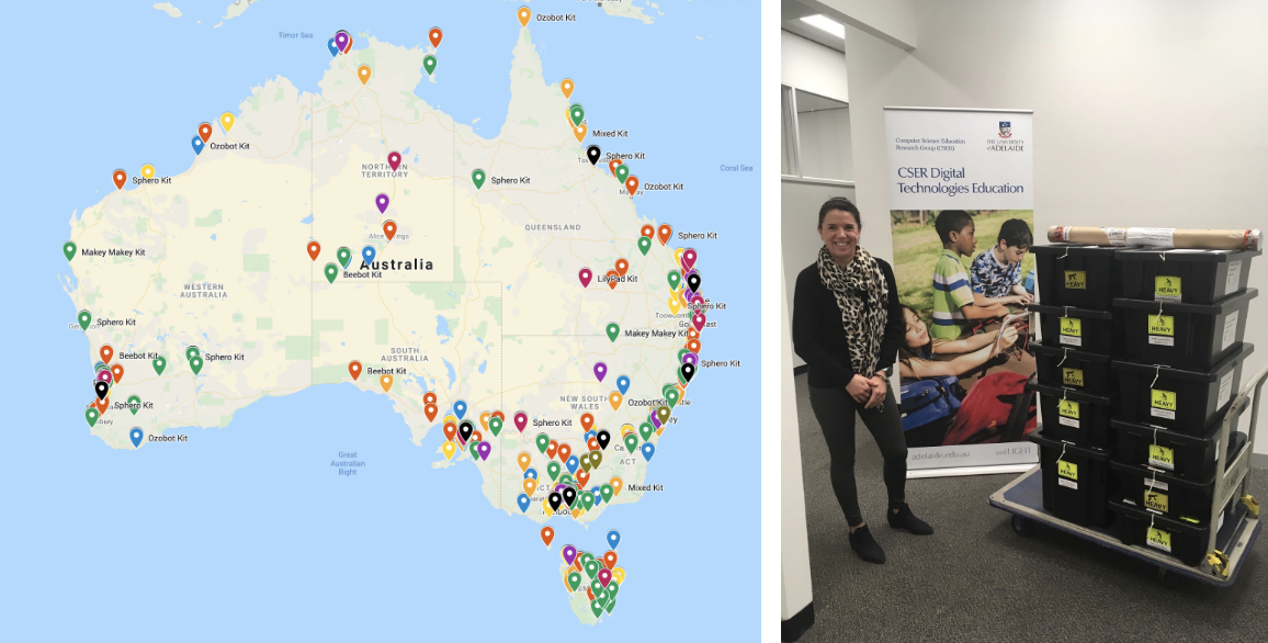Map of kit distribution and kits going out
