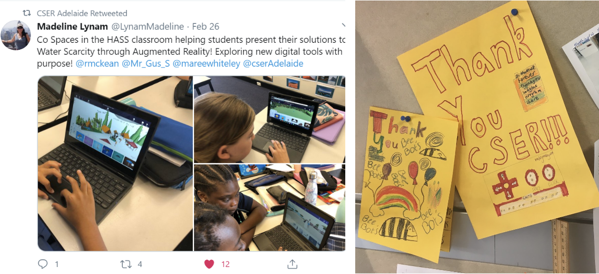 Teacher tweet and cards