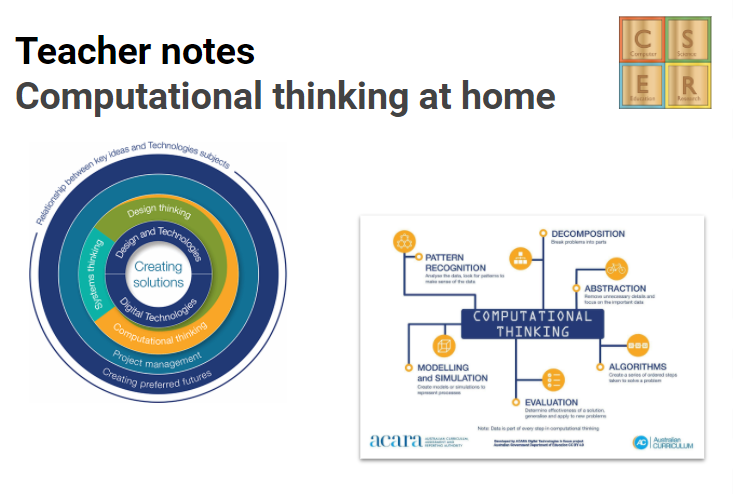Snippet from Comp Thinking at home resource