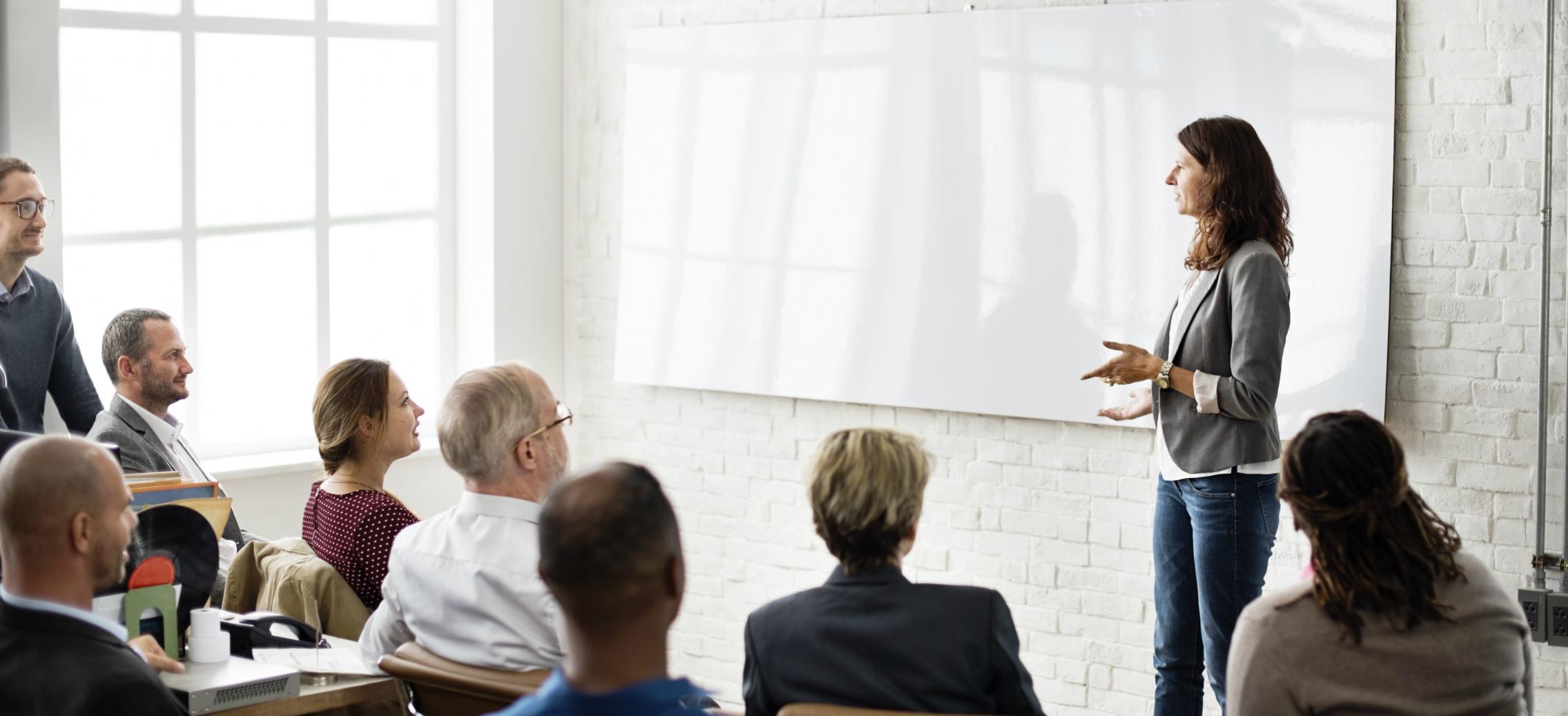 teacher delivering PL