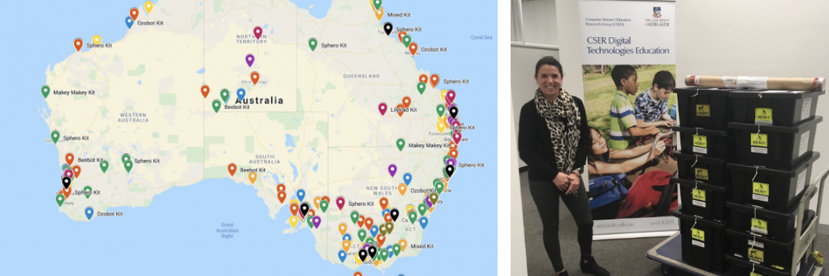 Map of kit distribution and kits going out