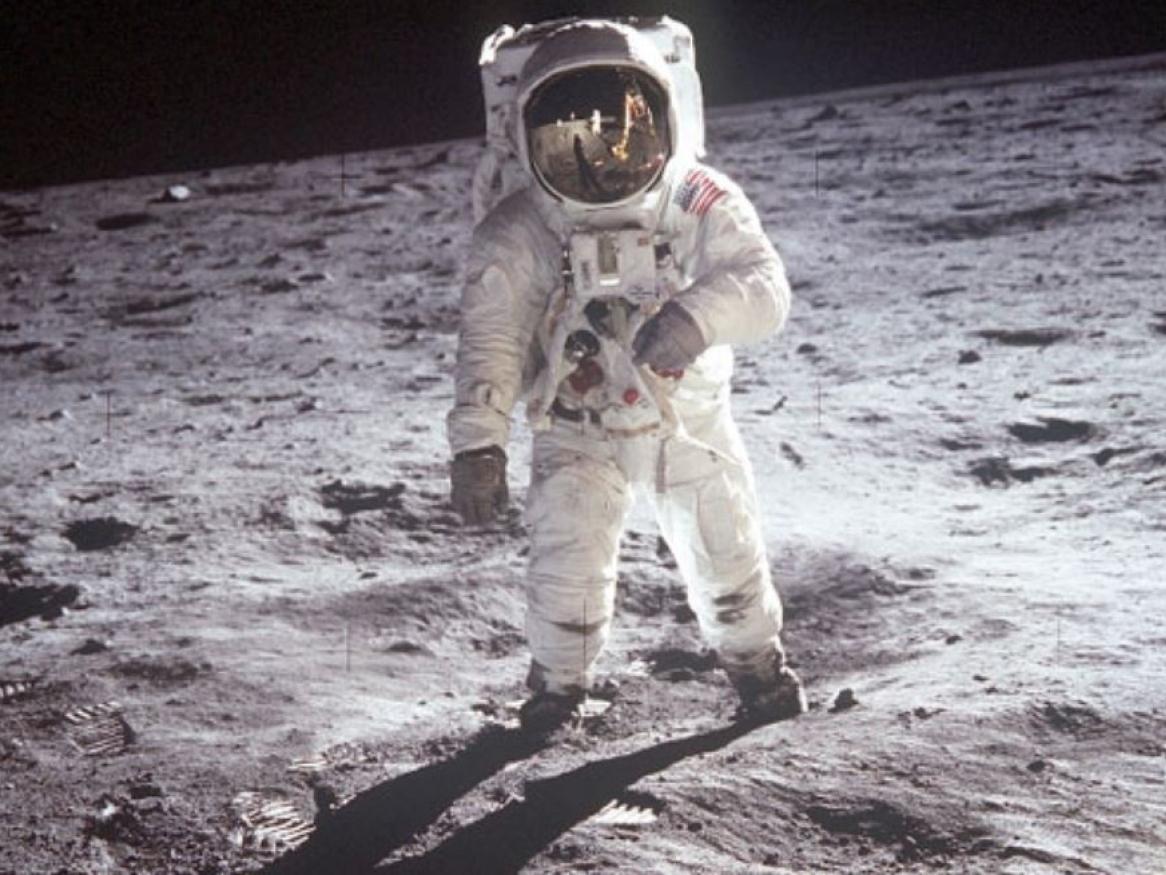 Astronaut on the Moon. photo credit: NASA