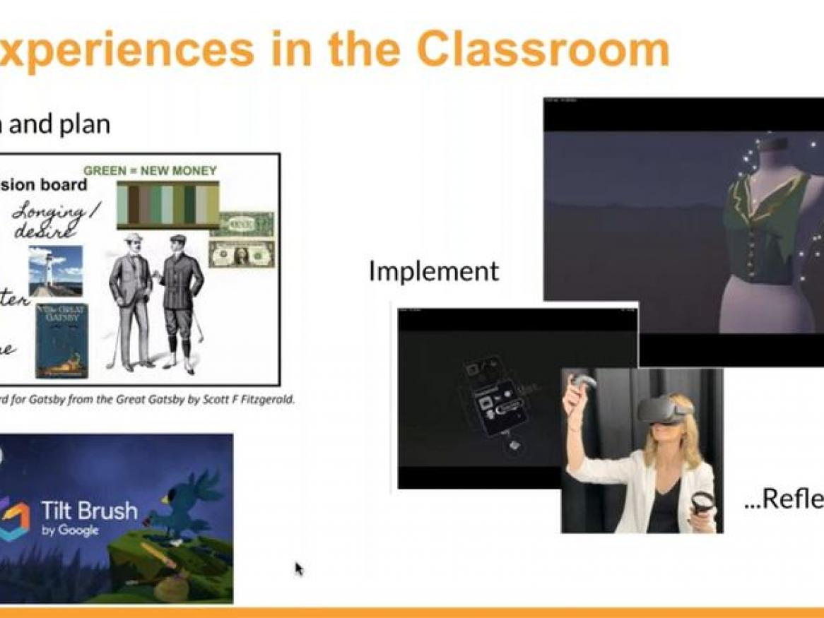 screen shot of VR experiences in classroom