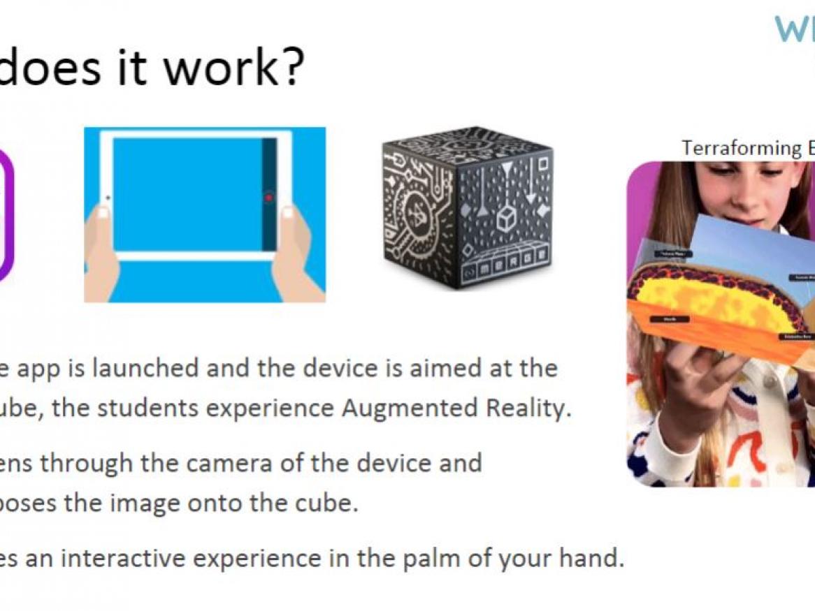 screen shot of slide how do merge cubes work