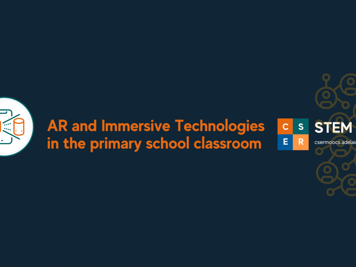 IMage saying AR & Immersive Technologies in the Primary Classroom