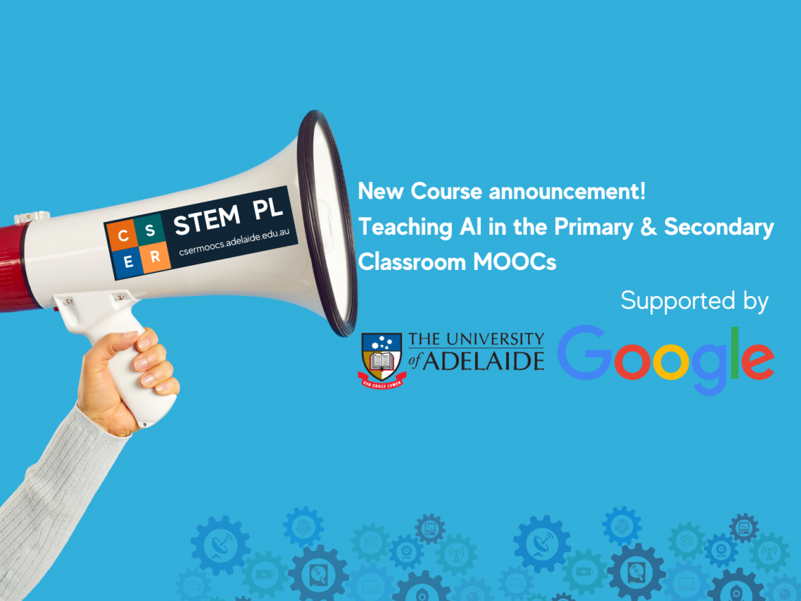 Speaker saying Teaching AI in the classroom new moocs